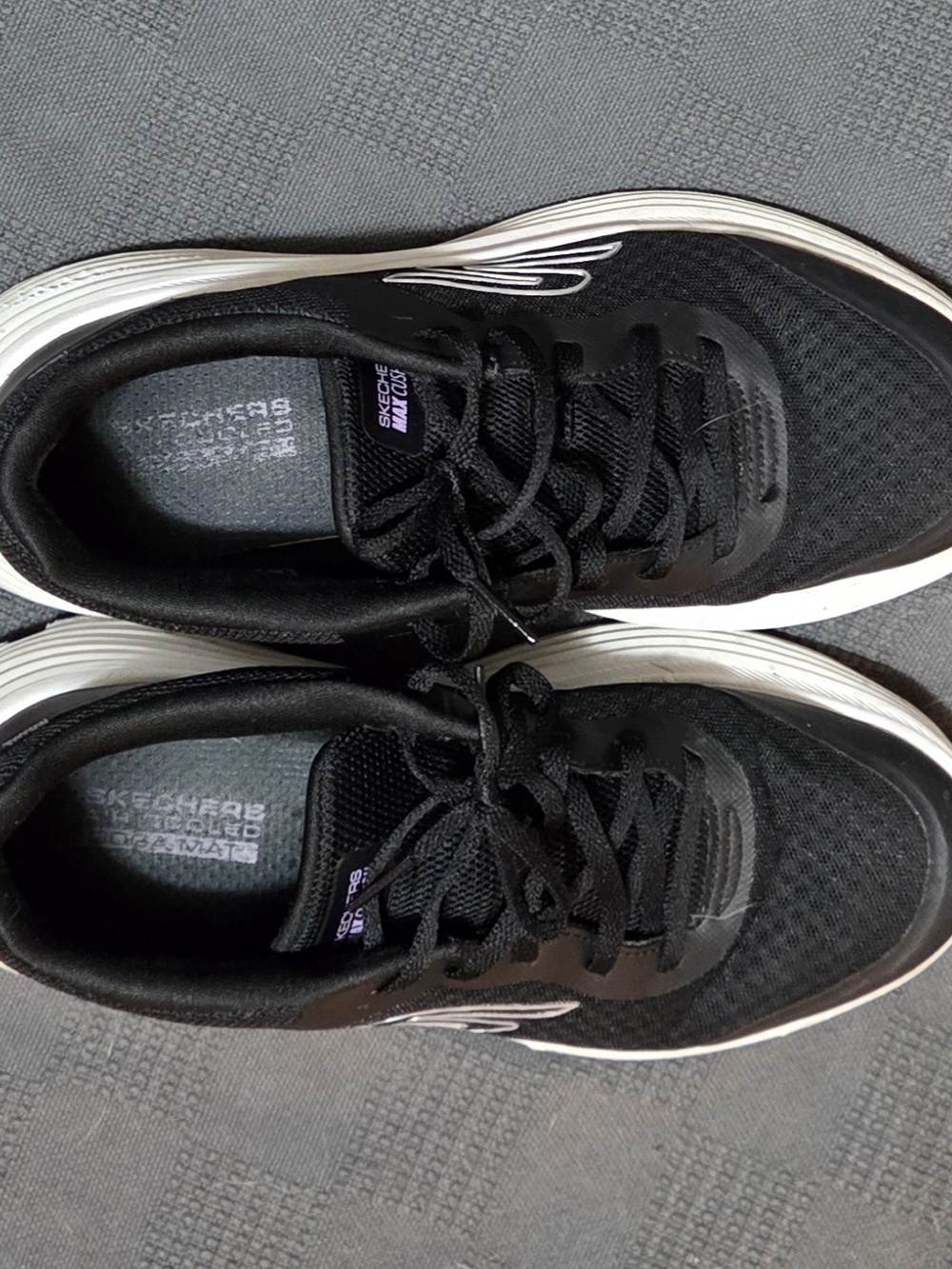 Skechers Women's Black Athletic Lace-Up Sneakers